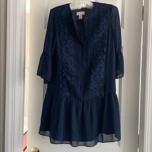 Loft - Petite 00 Navy Blue Dress